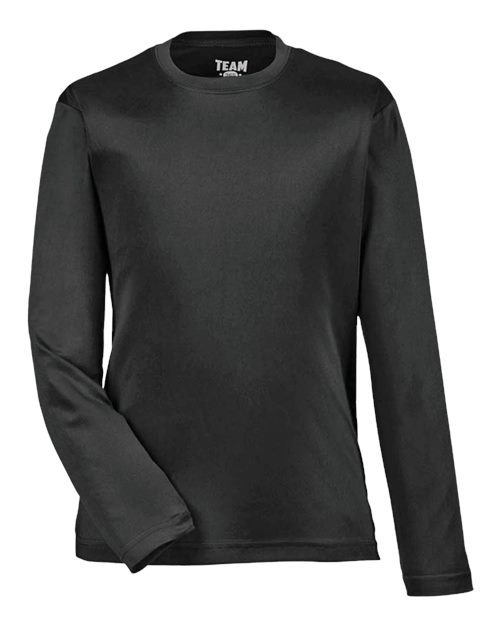 Team 365 TT11YL Youth Zone Performance Long-Sleeve T-Shirt #color_BLACK