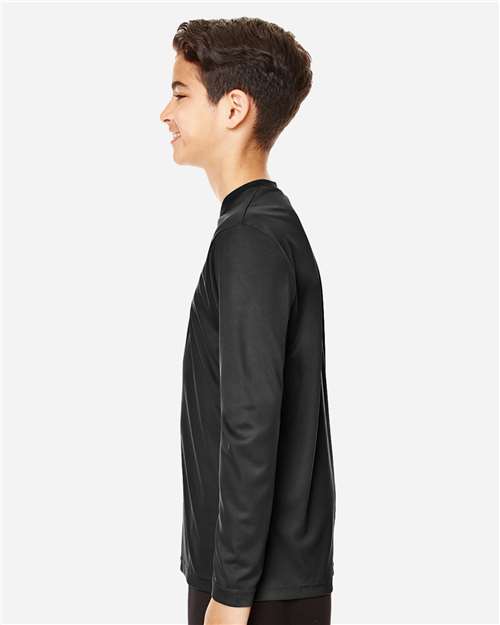 Team 365 TT11YL Youth Zone Performance Long-Sleeve T-Shirt #color_BLACK