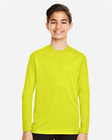 Team 365 TT11YL Youth Zone Performance Long-Sleeve T-Shirt #color_SAFETY YELLOW