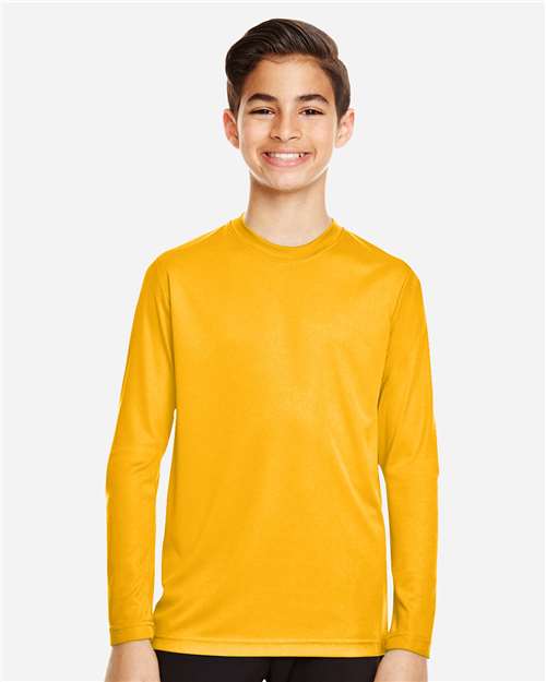 Team 365 TT11YL Youth Zone Performance Long-Sleeve T-Shirt #color_SP ATHLETIC GOLD