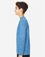 Team 365 TT11YL Youth Zone Performance Long-Sleeve T-Shirt #color_SPORT LIGHT BLUE