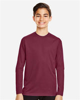 Team 365 TT11YL Youth Zone Performance Long-Sleeve T-Shirt #color_SPORT MAROON
