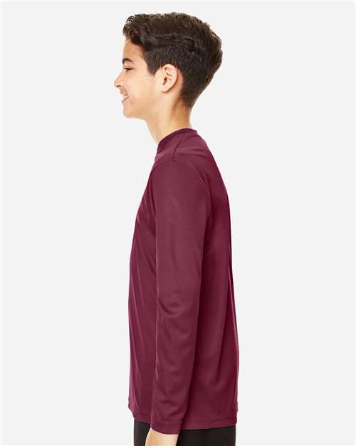 Team 365 TT11YL Youth Zone Performance Long-Sleeve T-Shirt #color_SPORT MAROON