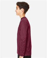 Team 365 TT11YL Youth Zone Performance Long-Sleeve T-Shirt #color_SPORT MAROON