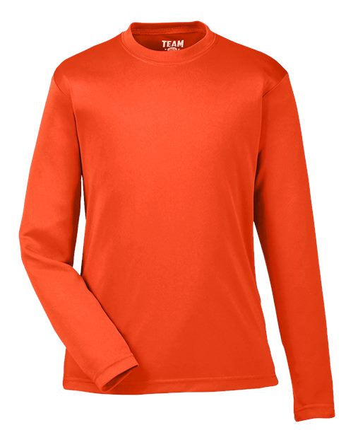 Team 365 TT11YL Youth Zone Performance Long-Sleeve T-Shirt #color_SPORT ORANGE