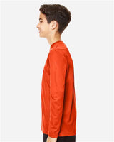 Team 365 TT11YL Youth Zone Performance Long-Sleeve T-Shirt #color_SPORT ORANGE
