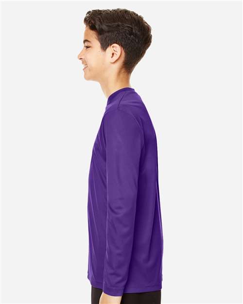 Team 365 TT11YL Youth Zone Performance Long-Sleeve T-Shirt #color_SPORT PURPLE