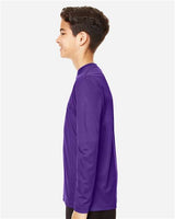 Team 365 TT11YL Youth Zone Performance Long-Sleeve T-Shirt #color_SPORT PURPLE