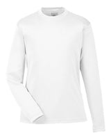 Team 365 TT11YL Youth Zone Performance Long-Sleeve T-Shirt #color_WHITE