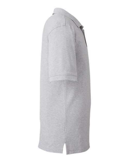 Harriton M200 Men's 6 oz. Ringspun Cotton Piqu Short-Sleeve Polo #color_GREY HEATHER