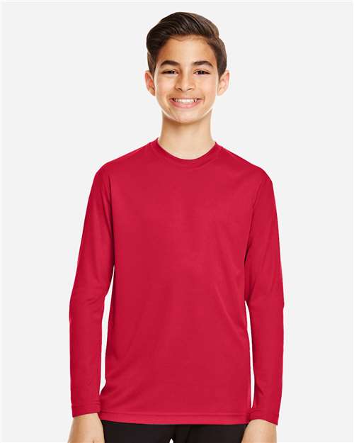 Team 365 TT11YL Youth Zone Performance Long-Sleeve T-Shirt #color_SPORT RED