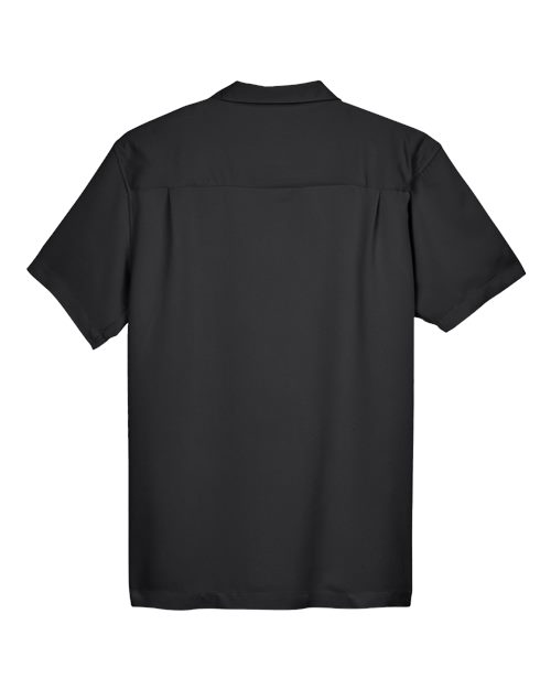 Harriton M570 Men's Bahama Cord Camp Shirt #color_BLACK
