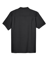 Harriton M570 Men's Bahama Cord Camp Shirt #color_BLACK