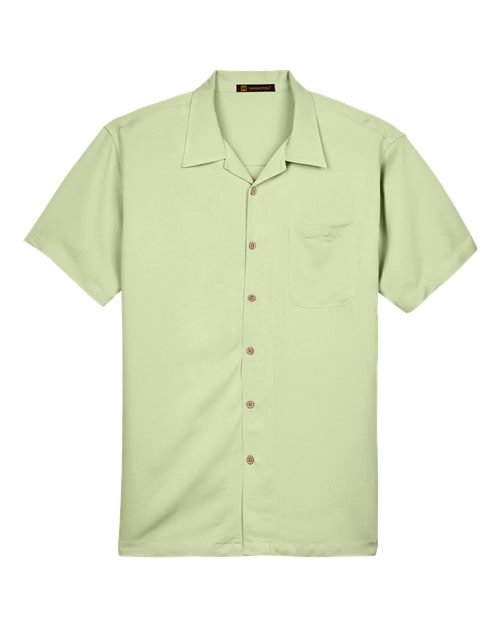 Harriton M570 Men's Bahama Cord Camp Shirt #color_GREEN MIST