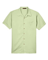 Harriton M570 Men's Bahama Cord Camp Shirt #color_GREEN MIST