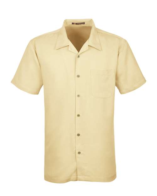 Harriton M570 Men's Bahama Cord Camp Shirt #color_SAND