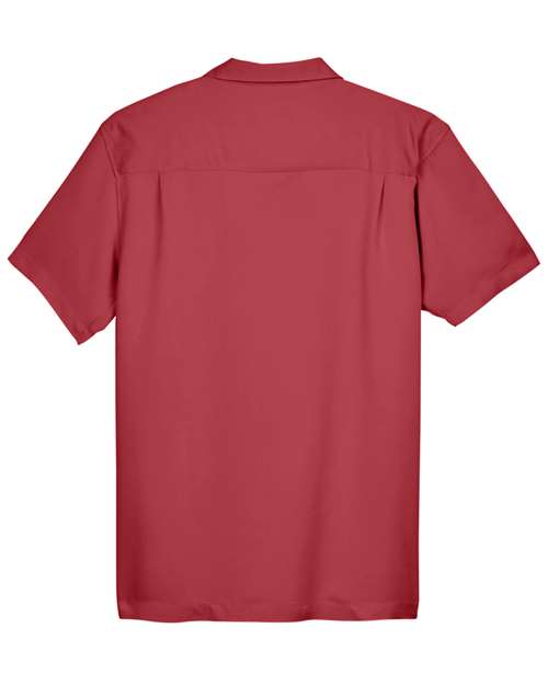Harriton M570 Men's Bahama Cord Camp Shirt #color_TILE RED