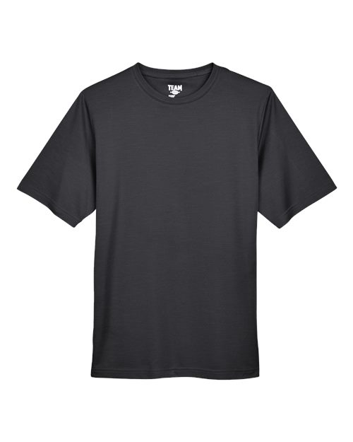 Team 365 TT11H Men's Sonic Heather Performance T-Shirt #color_BLACK HEATHER