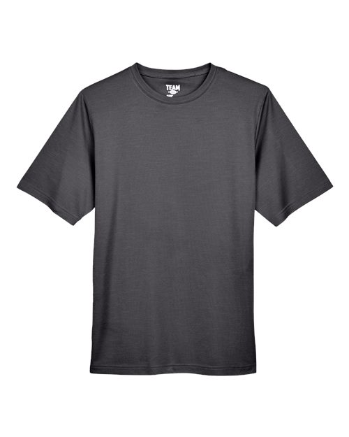 Team 365 TT11H Men's Sonic Heather Performance T-Shirt #color_DK GREY HEATHER