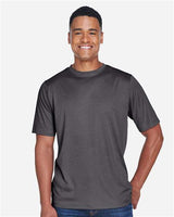 Team 365 TT11H Men's Sonic Heather Performance T-Shirt #color_DK GREY HEATHER