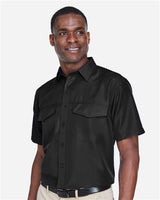 Harriton M580 Men's Key West Short-Sleeve Performance Staff Shirt #color_BLACK