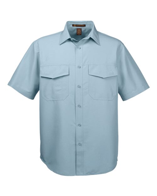 Harriton M580 Men's Key West Short-Sleeve Performance Staff Shirt #color_CLOUD BLUE