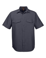 Harriton M580 Men's Key West Short-Sleeve Performance Staff Shirt #color_DARK CHARCOAL