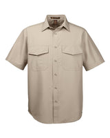Harriton M580 Men's Key West Short-Sleeve Performance Staff Shirt #color_KHAKI