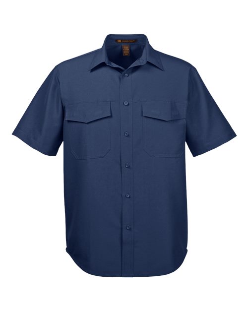 Harriton M580 Men's Key West Short-Sleeve Performance Staff Shirt #color_NAVY