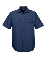 Harriton M580 Men's Key West Short-Sleeve Performance Staff Shirt #color_NAVY