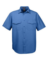 Harriton M580 Men's Key West Short-Sleeve Performance Staff Shirt #color_POOL BLUE
