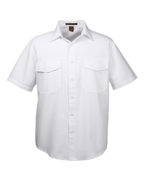 Harriton M580 Men's Key West Short-Sleeve Performance Staff Shirt #color_WHITE