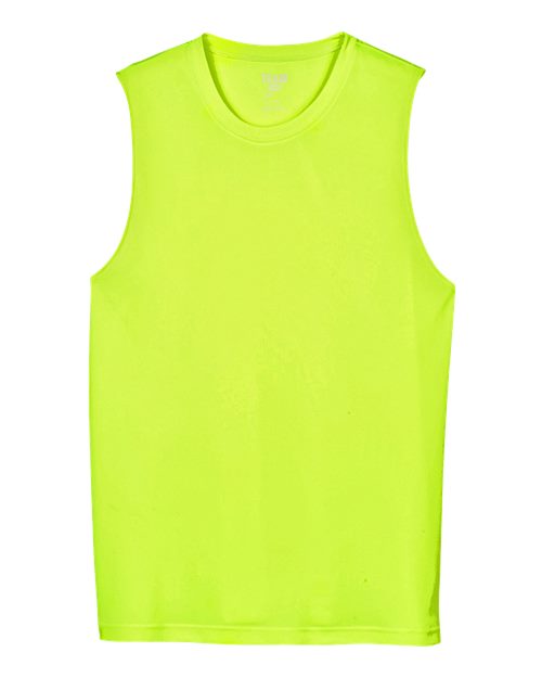 Team 365 TT11M Men's Zone Performance Muscle T-Shirt #color_SAFETY YELLOW