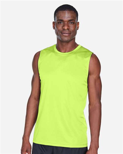 Team 365 TT11M Men's Zone Performance Muscle T-Shirt #color_SAFETY YELLOW