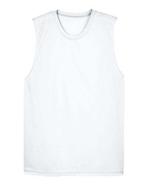Team 365 TT11M Men's Zone Performance Muscle T-Shirt #color_WHITE