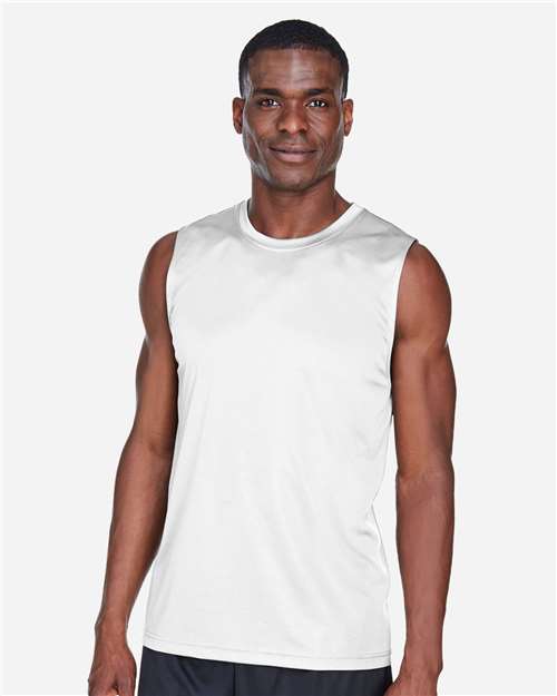 Team 365 TT11M Men's Zone Performance Muscle T-Shirt #color_WHITE