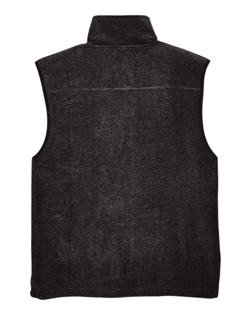 Harriton M985 Adult 8 oz. Fleece Vest #color_BLACK