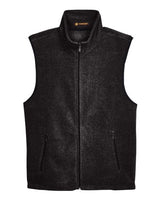 Harriton M985 Adult 8 oz. Fleece Vest #color_BLACK
