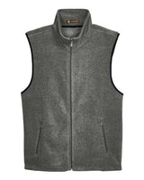 Harriton M985 Adult 8 oz. Fleece Vest #color_CHARCOAL