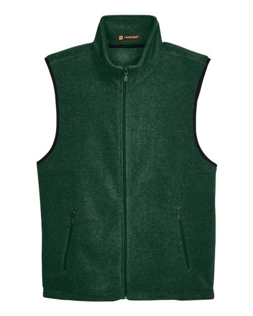 Harriton M985 Adult 8 oz. Fleece Vest #color_HUNTER