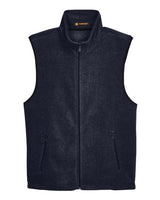 Harriton M985 Adult 8 oz. Fleece Vest #color_NAVY