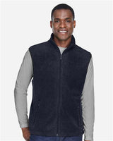 Harriton M985 Adult 8 oz. Fleece Vest #color_NAVY