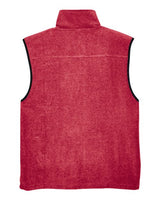 Harriton M985 Adult 8 oz. Fleece Vest #color_RED