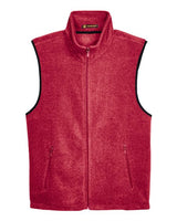 Harriton M985 Adult 8 oz. Fleece Vest #color_RED