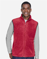 Harriton M985 Adult 8 oz. Fleece Vest #color_RED