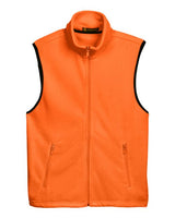 Harriton M985 Adult 8 oz. Fleece Vest #color_SAFETY ORANGE