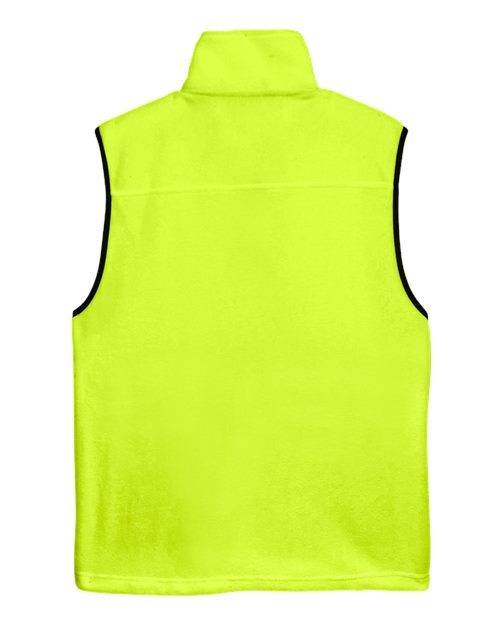 Harriton M985 Adult 8 oz. Fleece Vest #color_SAFETY YELLOW