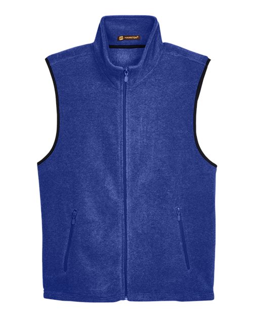 Harriton M985 Adult 8 oz. Fleece Vest #color_TRUE ROYAL