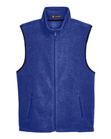 Harriton M985 Adult 8 oz. Fleece Vest #color_TRUE ROYAL