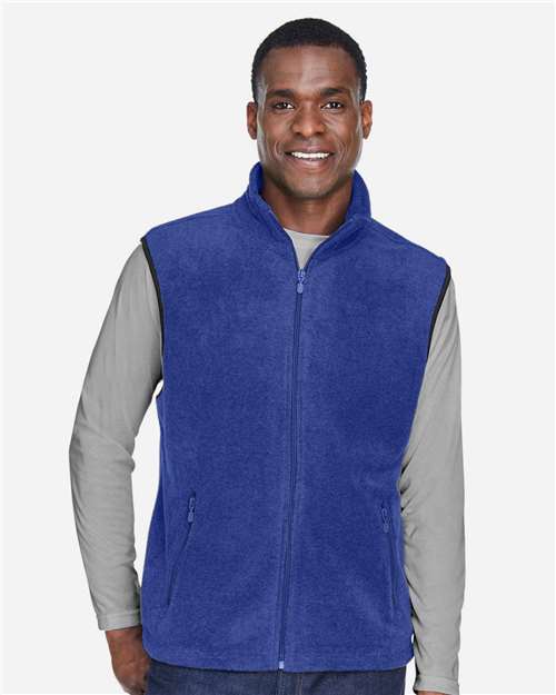 Harriton M985 Adult 8 oz. Fleece Vest #color_TRUE ROYAL